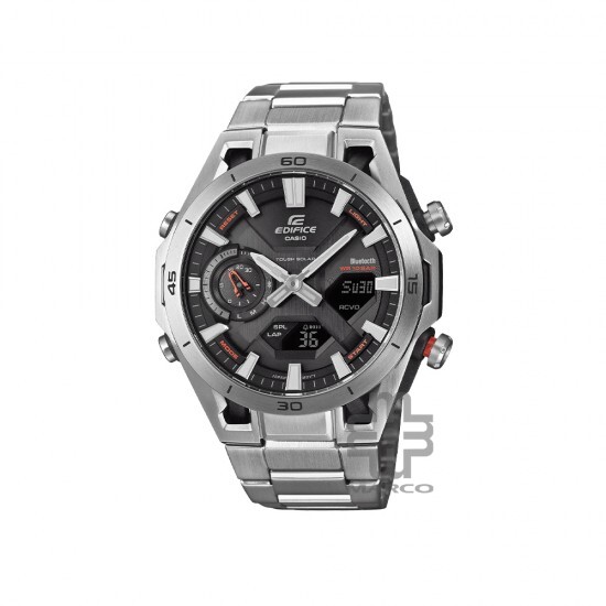 Casio Edifice ECB-2300D-1A Silver Stainless Steel Band Men Watch