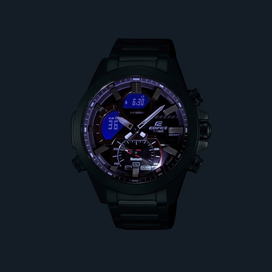 Casio Edifice ECB-30DC-1A Black Stainless Steel Band Men Watch