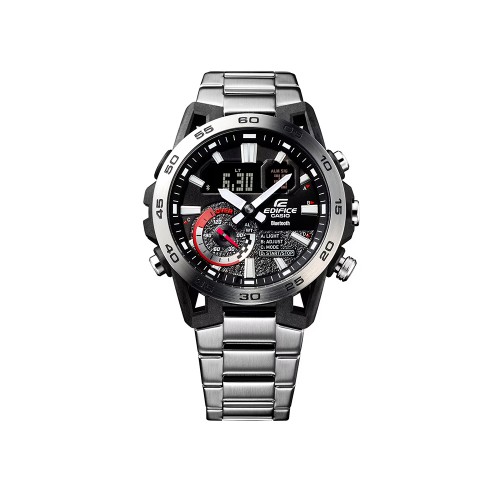 Casio Edifice ECB-40D-1A Silver Stainless Steel Band Men Watch