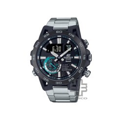 Casio Edifice ECB-40DB-1A Silver Stainless Steel Band Men Watch