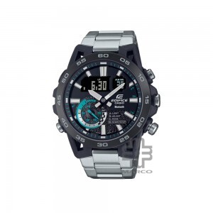 Casio Edifice ECB-40DB-1A Silver Stainless Steel Band Men Watch