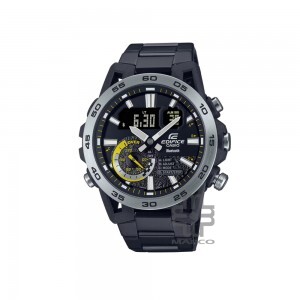 Casio Edifice ECB-40DC-1A Black Stainless Steel Band Men Watch