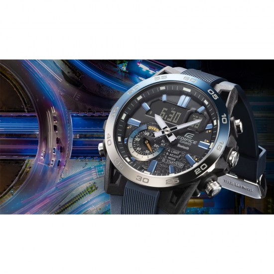 Casio Edifice ECB-40NP-1A Black Resin Band Men Watch