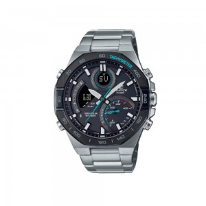 Casio Edifice ECB-950DB-1A Silver Stainless Steel Band Men Watch