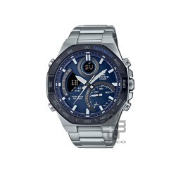 Casio Edifice ECB-950DB-2A Silver Stainless Steel Band Men Watch