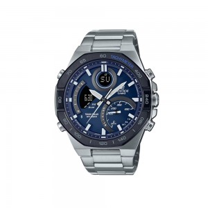 Casio Edifice ECB-950DB-2A Silver Stainless Steel Band Men Watch