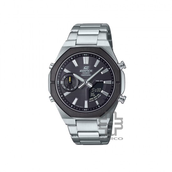 Casio Edifice ECB-S10DB-1A Silver Stainless Steel Band Men Watch Casio Edifice ECB-S10DB-1A Silver Stainless Steel Band Men Watch