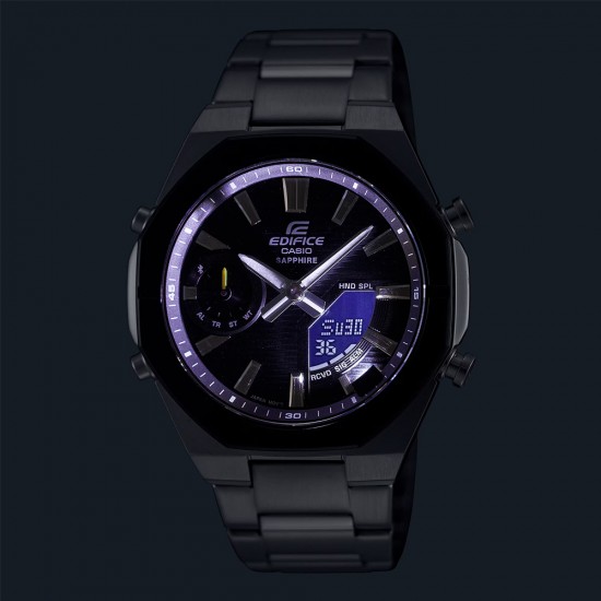 Casio Edifice ECB-S10DB-1A Silver Stainless Steel Band Men Watch Casio Edifice ECB-S10DB-1A Silver Stainless Steel Band Men Watch