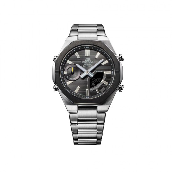 Casio Edifice ECB-S10DB-1A Silver Stainless Steel Band Men Watch Casio Edifice ECB-S10DB-1A Silver Stainless Steel Band Men Watch