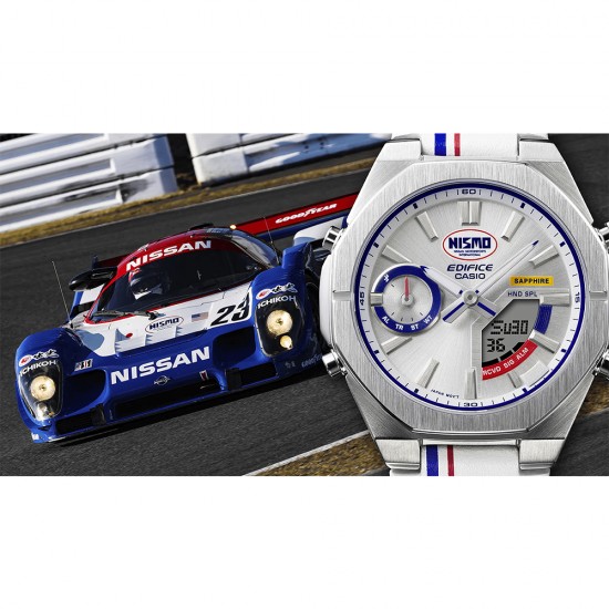 Casio Edifice NISMO heritage edition ECB-S10NIS-7A White Leather Band Men Watch