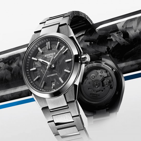 Casio Edifice Automatic EFK-100CD-1A Silver Stainless Steel Band Men Watch Casio Edifice Automatic EFK-100CD-1A Silver Stainless Steel Band Men Watch
