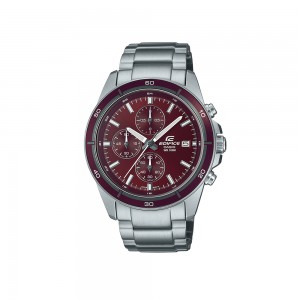 Casio Edifice EFR-526D-5CV Silver Stainless Steel Band Men Watch
