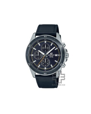 Casio Edifice EFR-526L-2CV Black Leather Band Men Watch