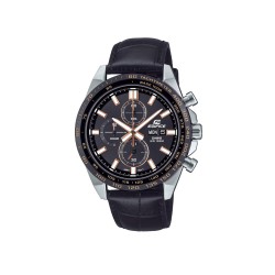 Casio Edifice EFR-574BL-1AV Black Leather Band Men Watch