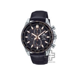 Casio Edifice EFR-574BL-1AV Black Leather Band Men Watch