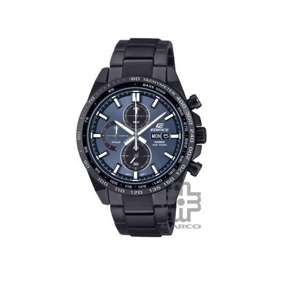 Casio Edifice EFR-574DC-2AV Black Stainless Steel Band Men Watch