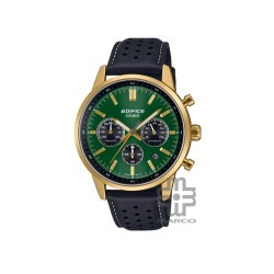 Casio Edifice EFR-575CL-3A Black Leather Band Men Watch