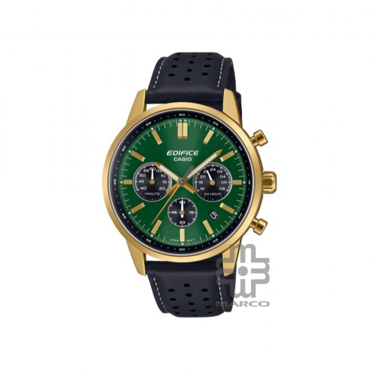 Casio Edifice EFR-575CL-3A Black Leather Band Men Watch