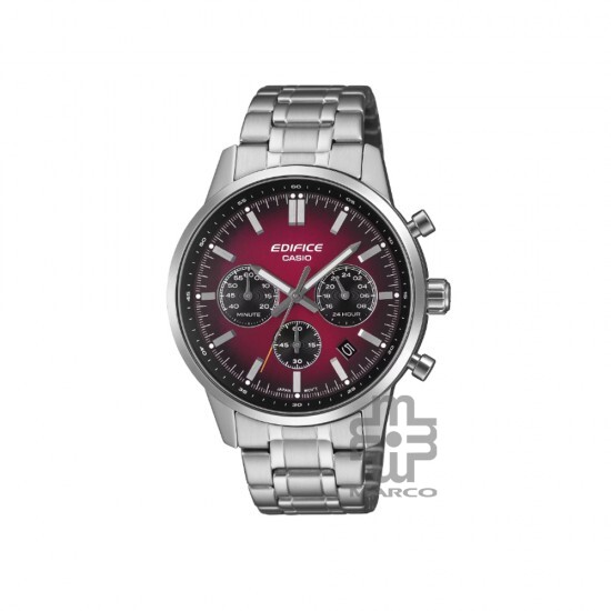 Casio Edifice EFR-575D-4A Silver Stainless Steel Band Men Watch