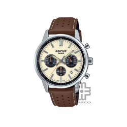 Casio Edifice EFR-575L-7A Brown Leather Band Men Watch