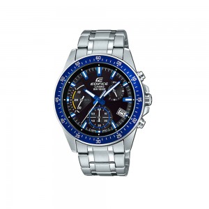 Casio Edifice EFV-540D-1A2V Silver Stainless Steel Band Men Watch