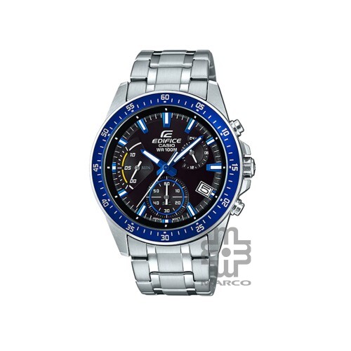 Casio Edifice EFV-540D-1A2V Silver Stainless Steel Band Men Watch