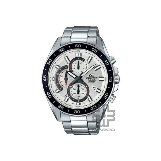 Casio Edifice EFV-550D-7AV Silver Stainless Steel Band Men Watch