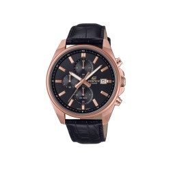 Casio Edifice EFV-610ECL-1A Black Leather Band Men Watch