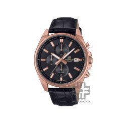 Casio Edifice EFV-610ECL-1A Black Leather Band Men Watch