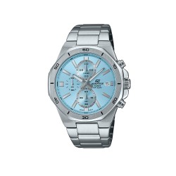 Casio Edifice EFV-640D-2BV Silver Stainless Steel Band Men Watch