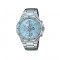 Casio Edifice EFV-640D-2BV Silver Stainless Steel Band Men Watch