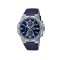 Casio Edifice EFV-640L-2AV Navy Blue Leather Band Men Watch