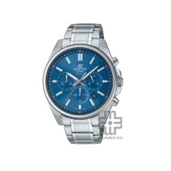 Casio Edifice EFV-650D-2BV Silver Stainless Steel Band Men Watch