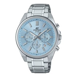Casio Edifice EFV-650D-2BV Silver Stainless Steel Band Men Watch