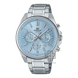 Casio Edifice EFV-650D-2BV Silver Stainless Steel Band Men Watch
