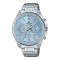 Casio Edifice EFV-650D-2BV Silver Stainless Steel Band Men Watch
