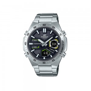 Casio Edifice EFV-C110D-1A3V Silver Stainless Steel Band Men Watch