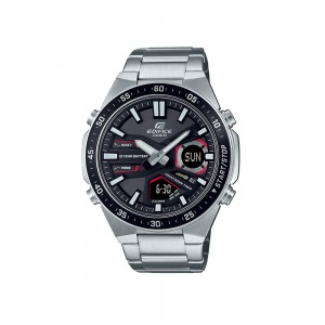 Casio Edifice EFV-C110D-1A4V Silver Stainless Steel Band Men Watch