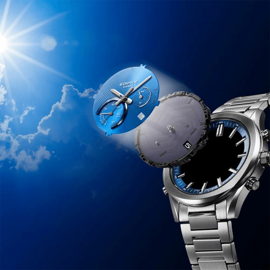 Casio Edifice EQB-1300DC-3A Gray Stainless Steel Band Men Watch