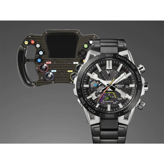 Casio Edifice EQB-2000DC-1A Black Stainless Steel Band Men Watch