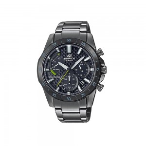 Casio Edifice EQS-930DC-1A Black Silver Stainless Band Men Sports Watch
