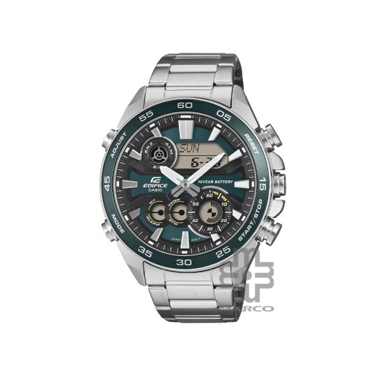Casio Edifice ERA-130D-3A Silver Stainless Steel Band Men Watch