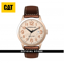 CAT EXTEND EX-191-35-919 BROWN LEATHER STRAP MEN WATCH