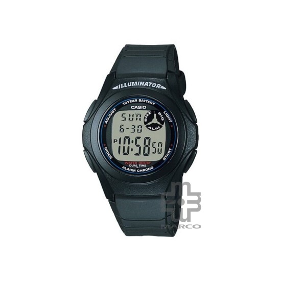 Casio General F-200W-1A Black Resin Band Youth Men Watch