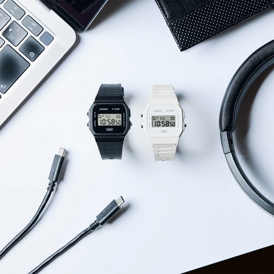 Casio General F-91WB-7A White Bio-Based Resin Band Men Watch / Women Watch / Youth Watch Casio General F-91WB-7A White Bio-Based Resin Band Men Watch / Women Watch / Youth Watch