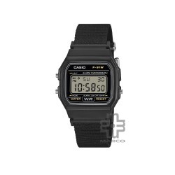 Casio General F-91WF-1A Black Cloth Band Men Watch / Women Watch / Unisex Watch