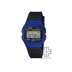 Casio General F-91WM-2A Digital Black Blue Resin Band Men Watch / Women Watch / Youth Watch