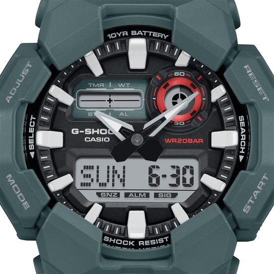 Casio G-Shock GA-010-2A Blue Green Bio-Based Resin Band Men Sports Watch