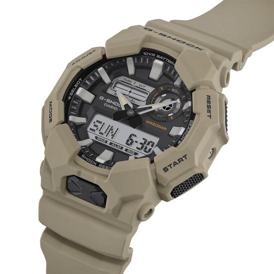 Casio G-Shock GA-010-5A Beige Bio-Based Resin Band Men Sports Watch Casio G-Shock GA-010-5A Beige Bio-Based Resin Band Men Sports Watch