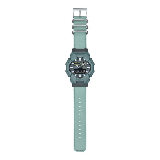 Casio G-Shock GA-010CE-2A Turquoise Blue Cloth Band (CORDURA®re/cor™) Men Sport Watch